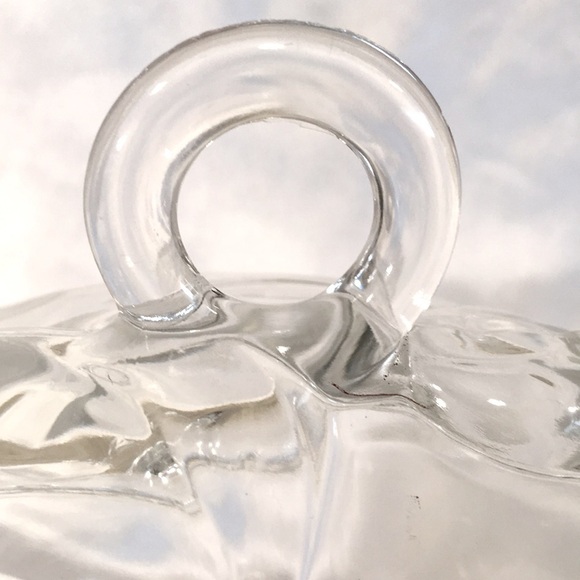 Vintage Heisy Clear Lariat Style Glass Crystal Bowl & Lid 8"x9" - Picture 9 of 9
